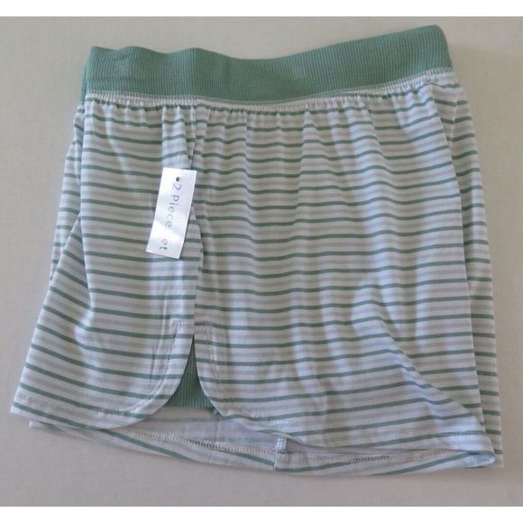 Splendid R87D736 Women's Sz M Green/White Striped Tank & Shorts Pajama Set $60 - Picture 8 of 9